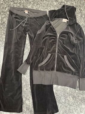 Juicy Couture Tracksuit Sweatsuit - Matching Top and Bottom - Women size L